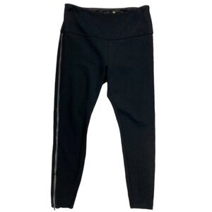 Lysse Lux Leggings Womens Size Large Black Stretch Double-Sided‎ Full Zip Pants